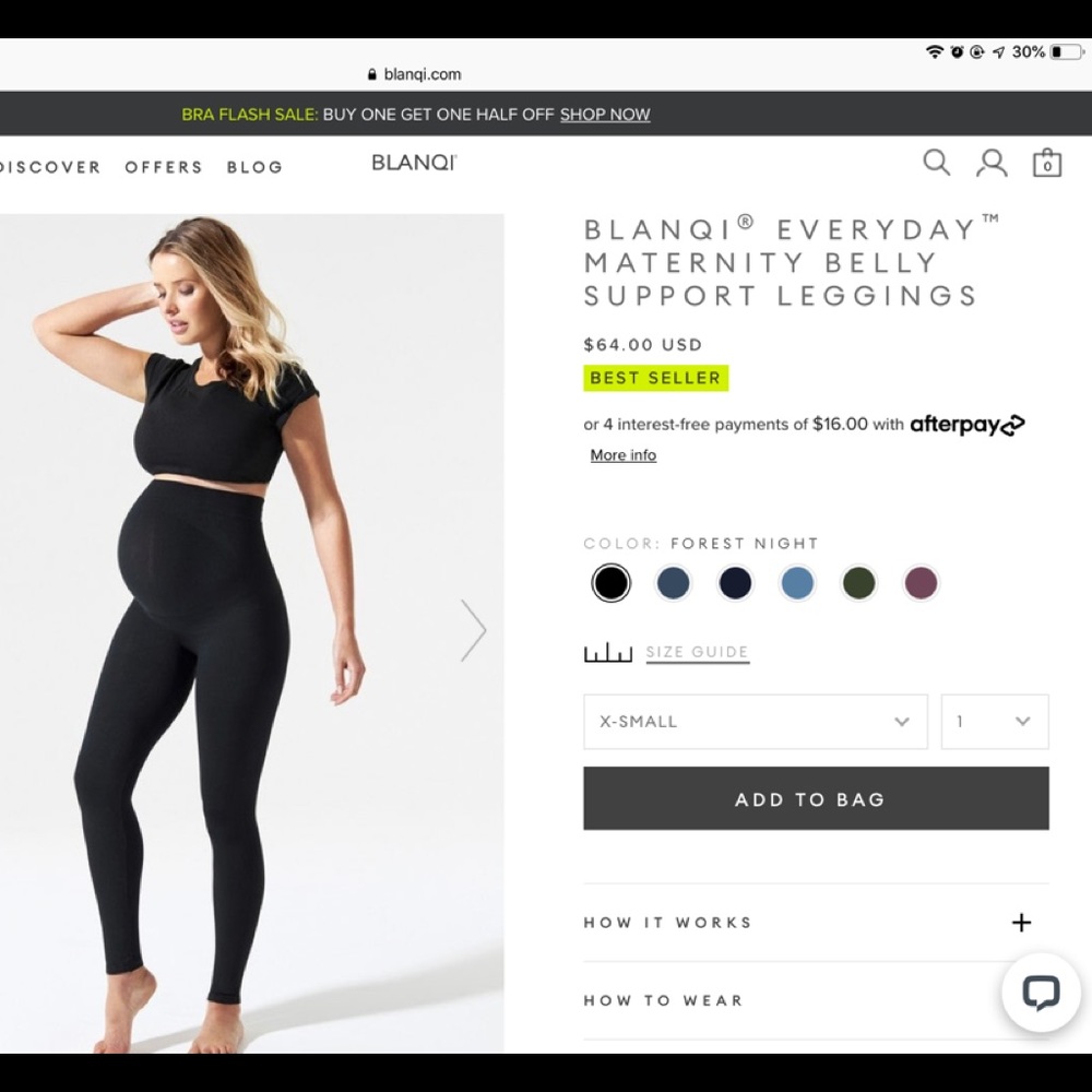 BLANQI Black Maternity leggings in EUC